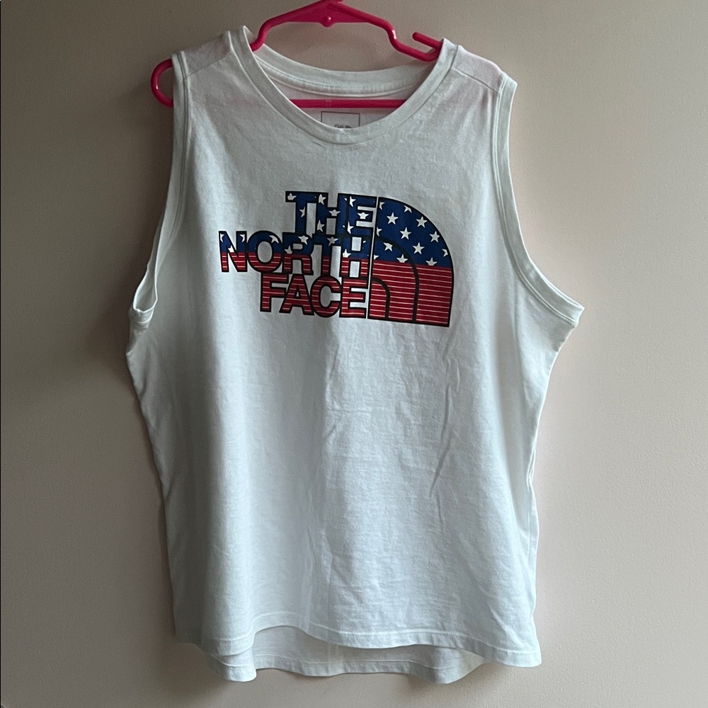 The North Face White Graphic Muscle Tee